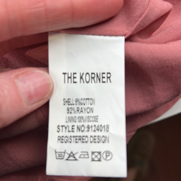 NWT The Korner Deep Blush Long Sleeve Bell Sleeve Dress - Picture 6 of 9